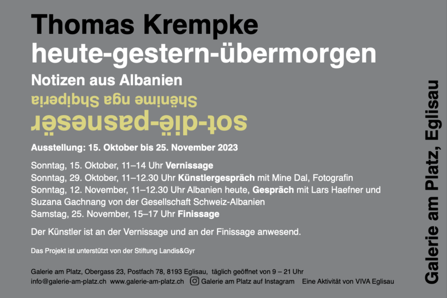 <b>Ausstellung Thomas Krempke: heute-gestern-übermorgen </b>