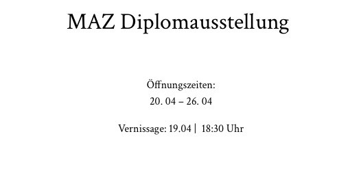 MAZ Diplomausstellung